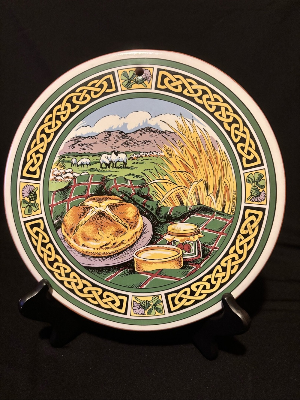 Irish Soda Bread Recipe Ceramic Wall Plaque/Trivet. READ Description.